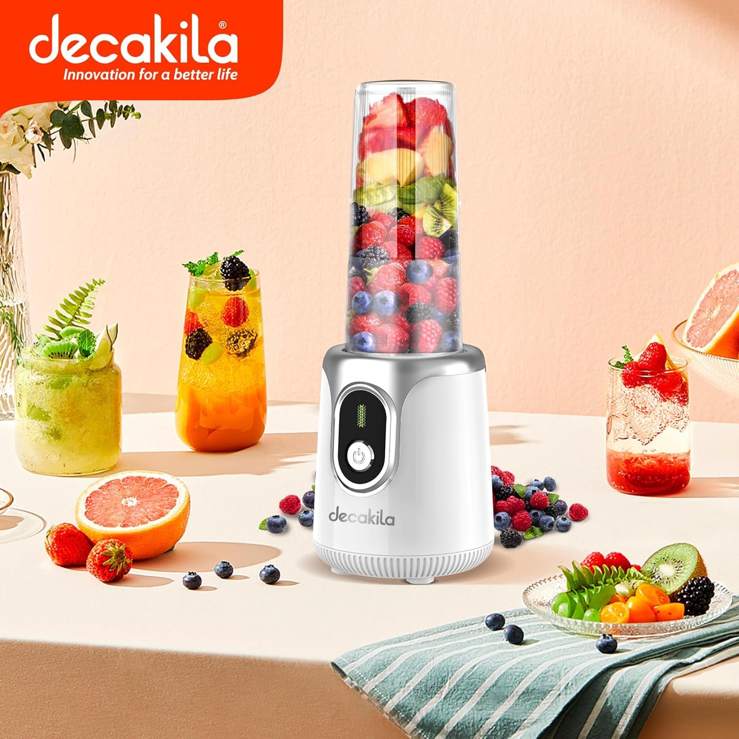 Mixeur Sans Fil Decakila 500ml 120W – Blender Portable Rechargeable KMJB022W - Image 2