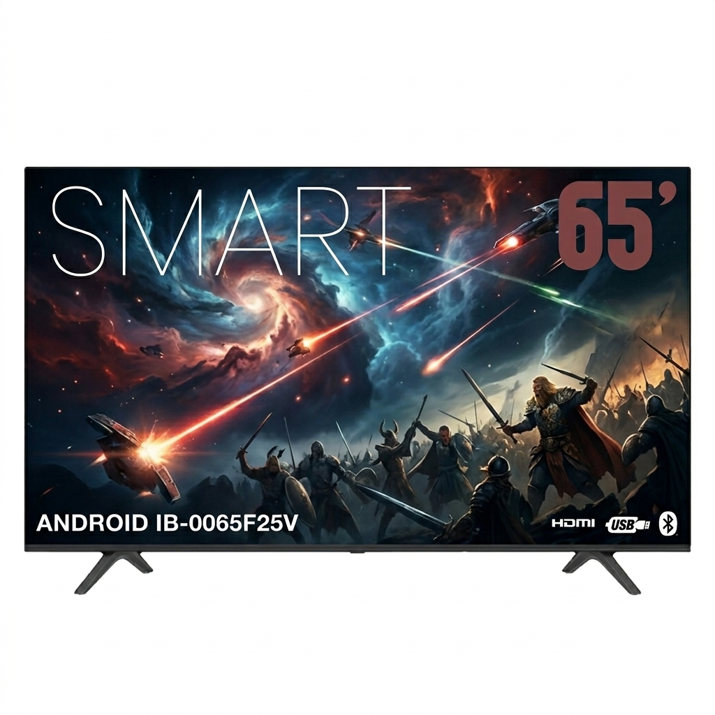 Smart TV Android IBSON 65" 4K UHD – Modèle IB-0065F25V – Écran Géant Sans Bordures