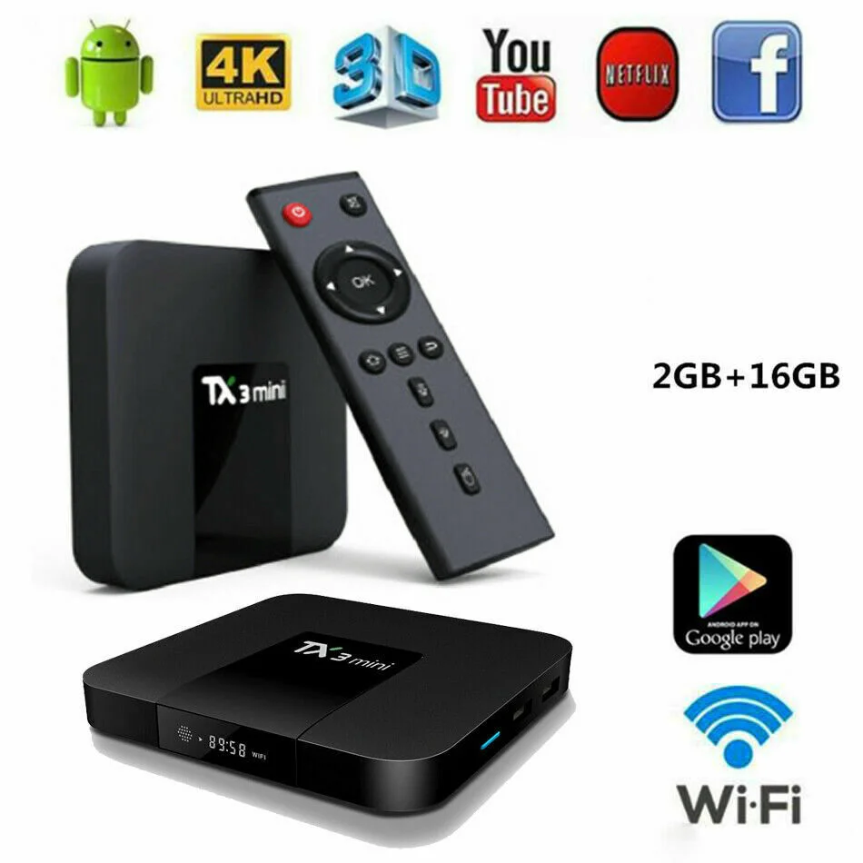 TX3 Mini TV Box Android 8.1 – 2Go RAM / 16Go ROM – 4K UHD & WiFi Bi-bande – Image 2
